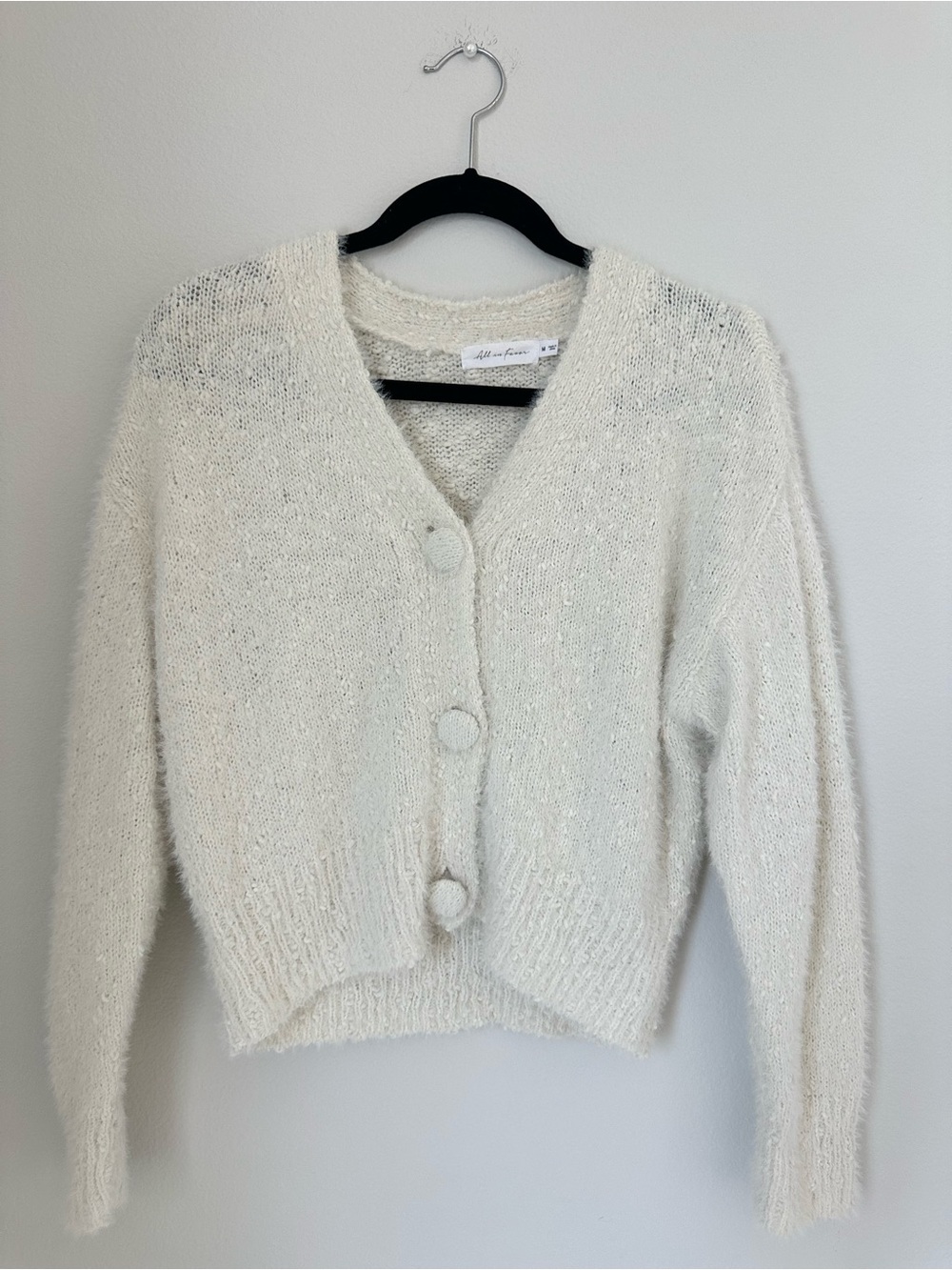 Nordstrom All in Favor White Button Down Sweater Cardigan